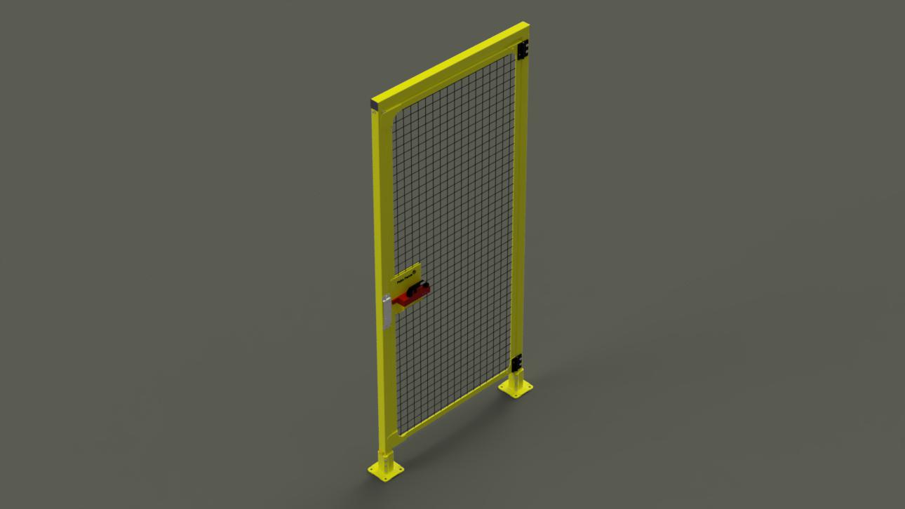 Yellow Gates With Black Mesh (50 mm x 50 mm)